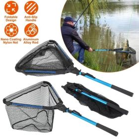 Foldable Fishing Net With Aluminum Alloy Rod EVA Handle Durable 5MM Hexagonal Nano Coating Nylon Mesh Collapsible Landing Net Safe Fish Catching (Black: FishingNet) Foldable Fishing Net With Aluminum Alloy Rod EVA Handle Durable 5MM Hexagonal Nano Coating Nylon Mesh Collapsible Landing Net Safe Fish Catching (Black: FishingNet)